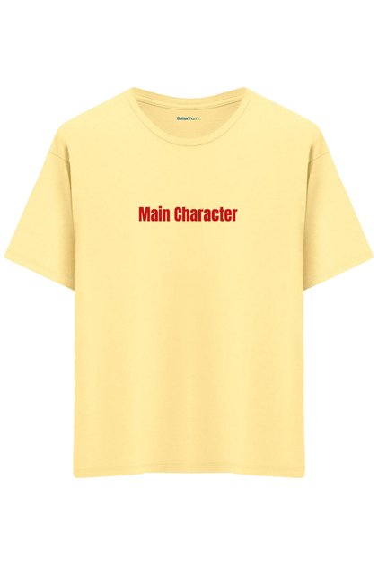 Main Character Printed Crew Neck Oversized T-Shirt