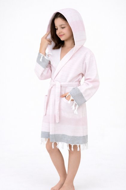 Mira Children's Towel Peshtemal Bathrobe Unisex - 100% Cotton