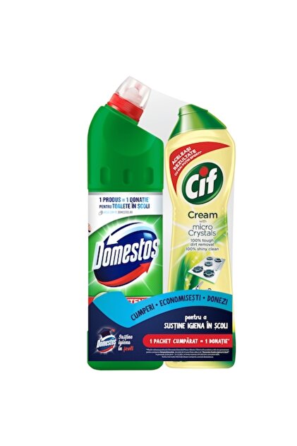 Pachet de curățare cu ulei de pin 750 ml + Cif Lămâie 500 ml
