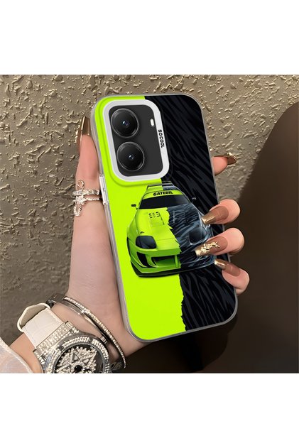 Poco X7 Pro Compatible Silicone Edge Hard Back Anti-Fall Phone Case Lamborghini