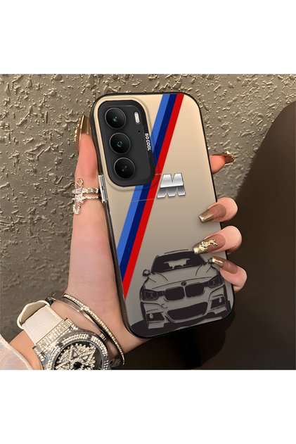 Realme C75 Compatible Silicone Edge Hard Back Anti-Fall Bmw Patterned Phone Case