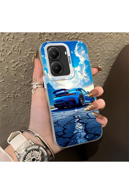 Poco X7 Pro Compatible Sports Car Silicone Edge Hard Back Anti Fall Phone Case