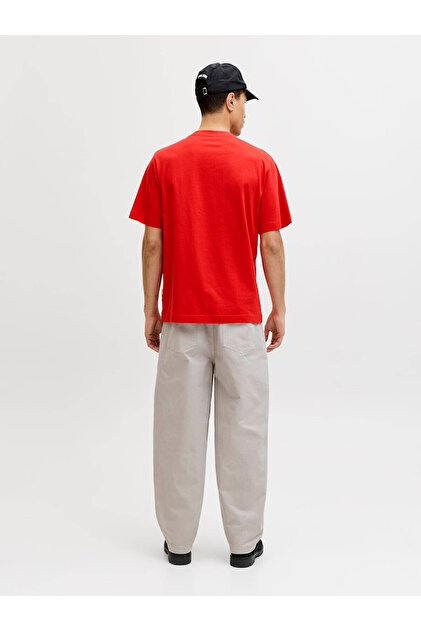 MARC JACOBS カ－キ　スニーカー・レッドTシャツ２点セット Jack & Jones Jcoclub Front Prınt Tee Kırmızı Erkek T-Shirt