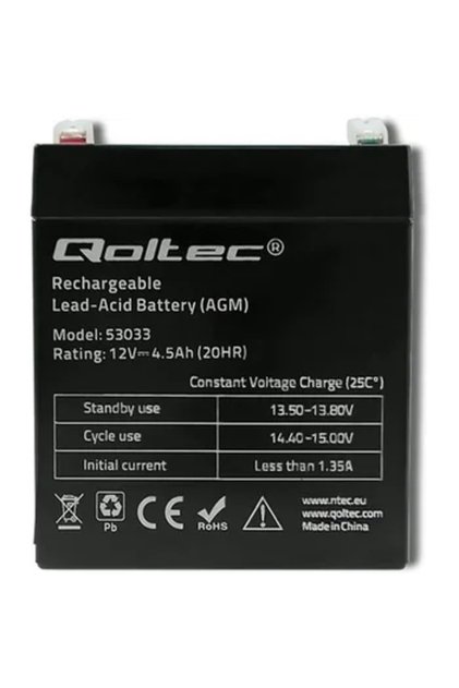 AGM 12V 4,5Ah макс. 1,35A