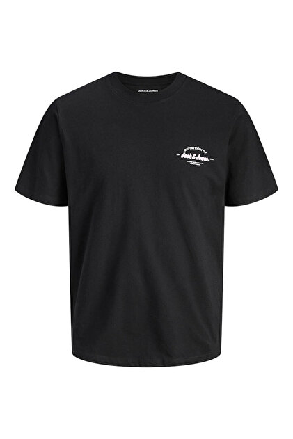 Jack & Jones Jjbrandon Tee Ss Crew Neck Siyah Erkek T-Shirt