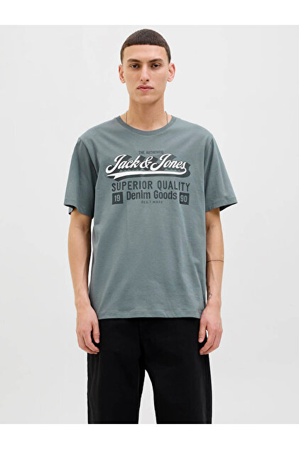 Jack & Jones Jjelogo Tee Ss O-Neck 2 Col Mavi Erkek T-Shirt