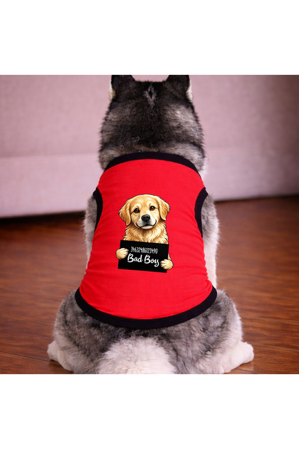 Red Wanted Golden Dog Tshirt Dog Clothing (100% Cotton Combed Cotton) Small and Large Breeds