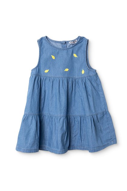 HelloBaby Kız Bebek Elbise Meyve Baskılı Bisiklet Yaka Atlet Reçme