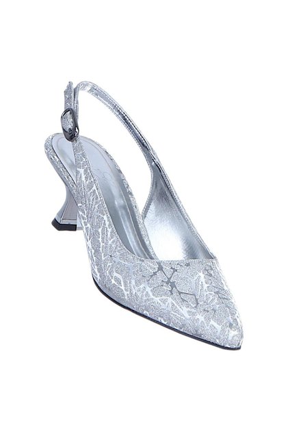 Alens C9 Glittery Silver Women's 5cm Heeled Shoes