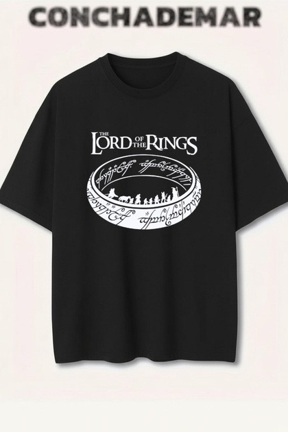 The Lord of the Rings Printed Premium Oversized Cotton Lu T-Shirt