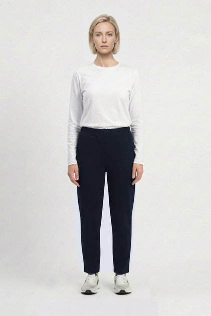 Women's Penelopez Slim Two-Thread Regular Waist Elastic Sweat Pants Dark Blue