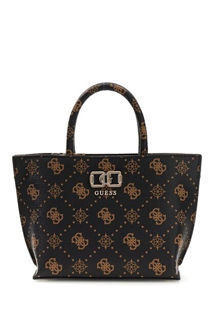 Guess Emelie Logolu Mini Kadın Kahverengi El Çantası HWGP9928750