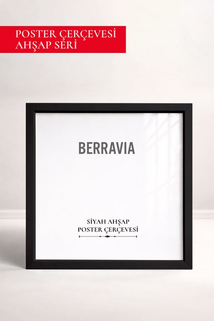 Siyah Ahşap Çerçeveli Poster Çerçeve, Kare Çerçeve, Resim Çerçevesi SİYAH-İNCE