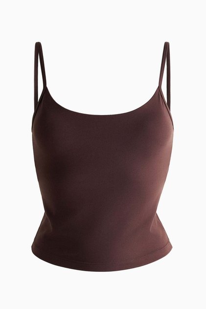 Integral-bra sports strappy top with SoftMove™