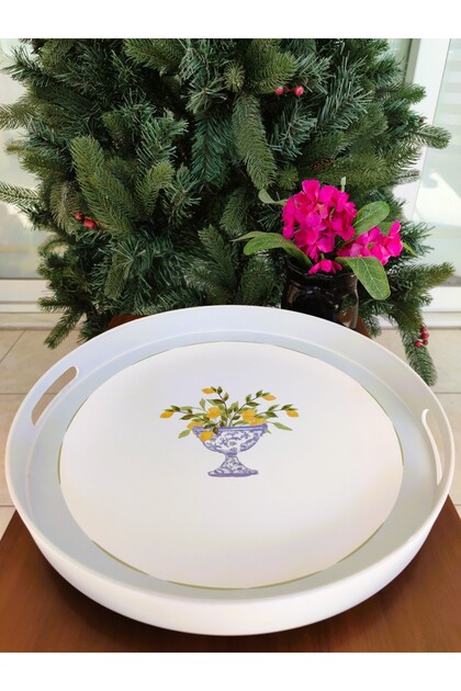Damien Round Tray - Colorful - 35 cm