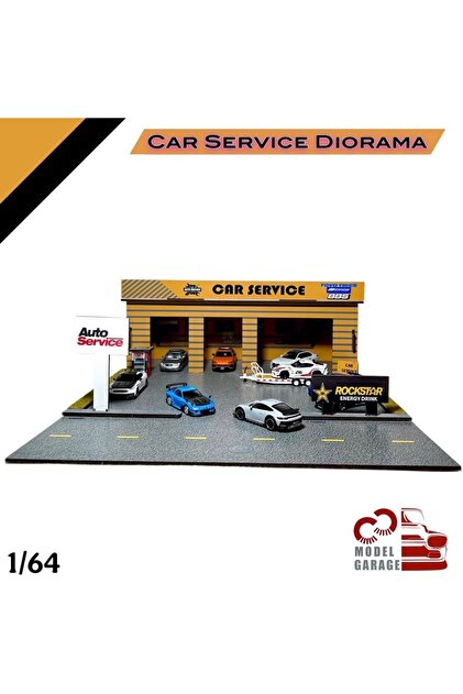 C&C Model Garage Car Service Diorama 1/64 ölçek diorama maket