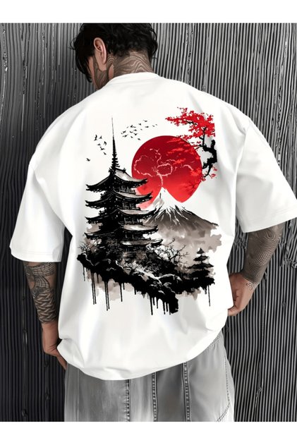Japanese Pattern Printed Premium Oversized T-Shirt