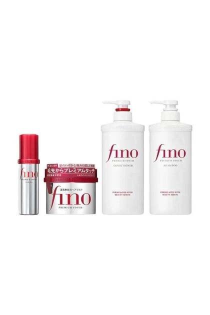 Fino Premium Touch Hair Care Set - Shampoo (550 ml), Conditioner (550 ml), Mask (230 g), and Oil (70