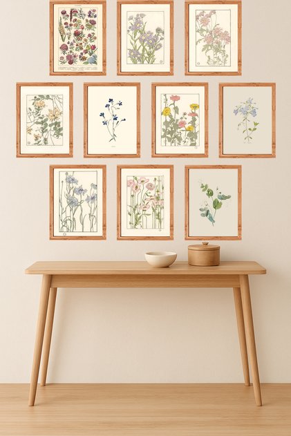 10-Frame Look Kitchen | Modern | Retro Wall Poster Painting Set – 15X20 cm Mdf Uv Printing