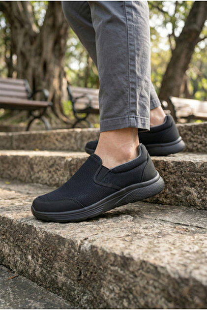 Step Stones Erkek Slip On - Fileli - Hafif Ayakkabı | Nefes