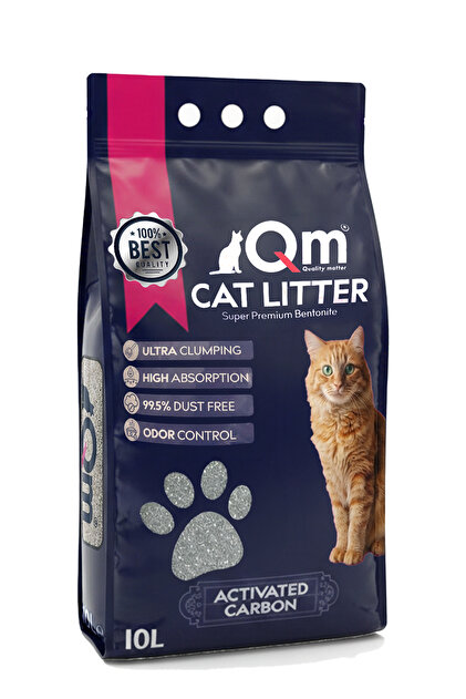 QM Qm Aktif Karbonlu Süper Premium Bentonit Kedi Kumu 10 L QM Qm Aktif Karbonlu Süper Premium Bentonit Kedi Kumu 10 L