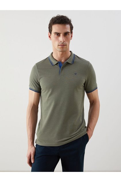 Polo Neck Tight Slim Pique Men's T-Shirt