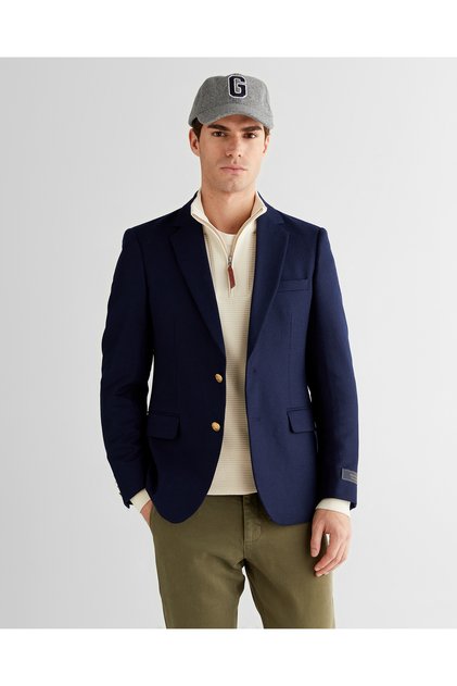 Erkek Lacivert Slim Fit Ceket