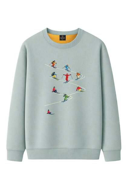 Unisex Ski Printed Sweatshirt