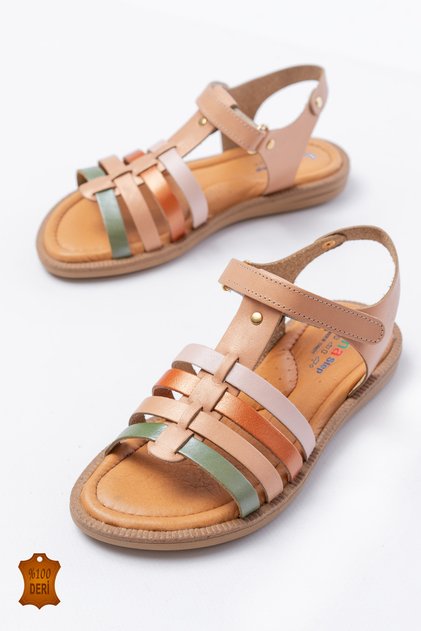 Genuine Leather Orthopedic Vaketa Multicolor Girl Sandals