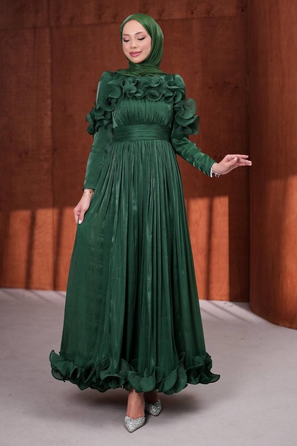 emerald green tutu dress Farasha | Essence Formals 25