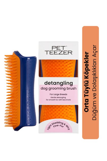 Pet Teezer Detangling Navy/Orange Lacivert Turuncu Köpek Bakım Fırçası