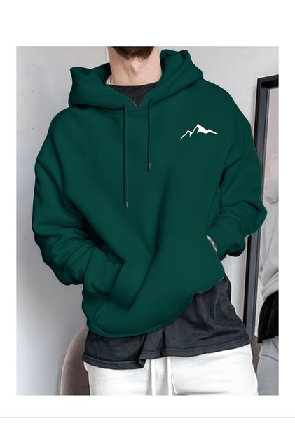 Printed Hooded Sweatshirt Unisex