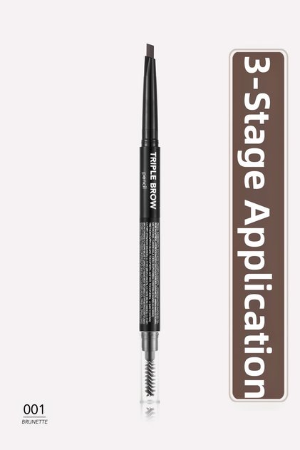 Triple Brow 3 in 1 Creamy Textured Eyebrow Makeup Pencil - 001 Beige