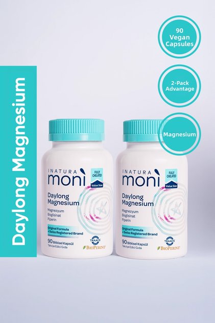 2 of 90 Capsules Daylong Magnesium Supported Magnesium Productivity with Magnesium and Vitamin B6