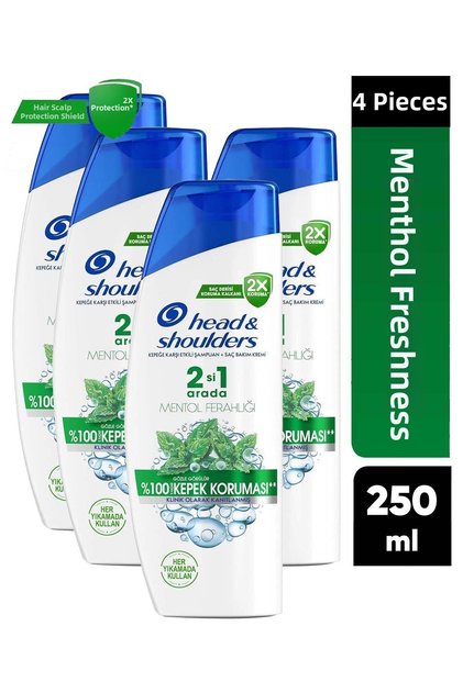 Head & Shoulders Shampoo 2in1 Menthol Freshness 250 ml 4 Pieces