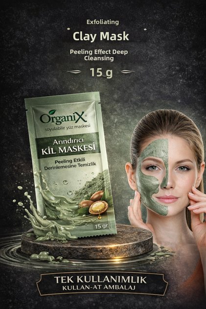 Purifying Clay Mask | Peeling Effective Kil Mask | Peeling Effective Leather Moisturizing Cleansing 15 ml