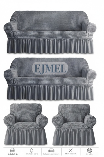 3+3+1+1 Cheesecloth Sofa Cover, sofa cover, sofa cover total 4 pieces