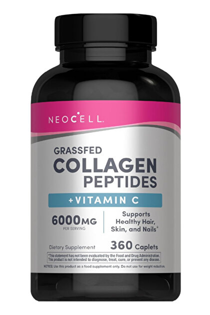 Collagen Peptides Pills | 360 Caplets | with Vitamin C | Supplement for Women and Men