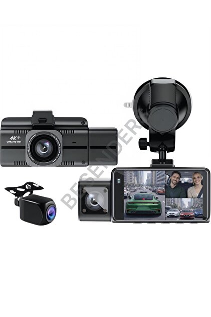 Besenders F6 4K 1080P Full HD 3 Kameralı GPS Wifi G Sensör Gece