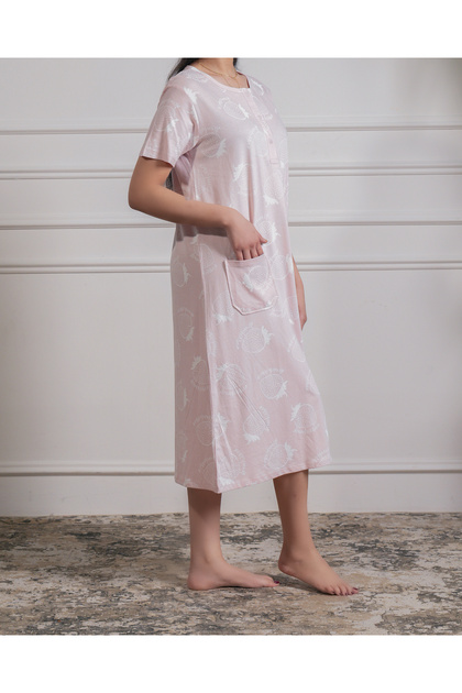 white christmas dresses Short Sleeve Cotton/Poly House Dress main image 1