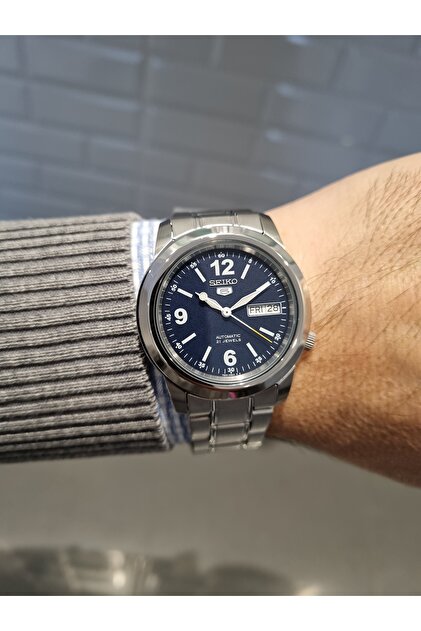 Seiko SEİKO 5- OTOMATİK Lacivert Kadran Takvimli Çelik Bilezik 3
