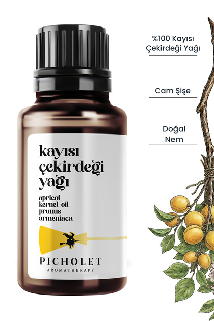 Kayısı Çekirdeği Yağı 30 ml Soğuk Sıkım %100 Saf ve Doğal (Apricot Kernel Oil)