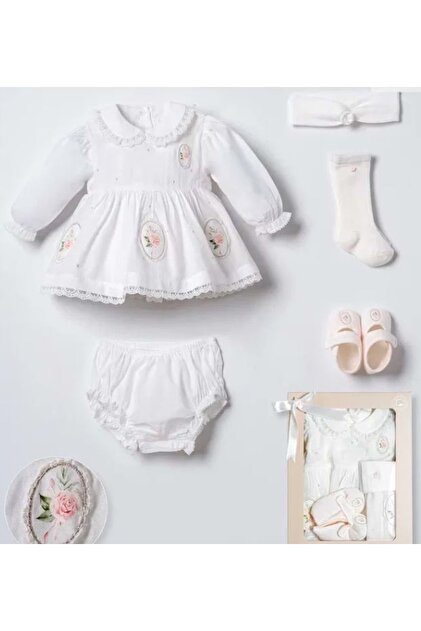 Kız Bebek 3LÜ Set KREM