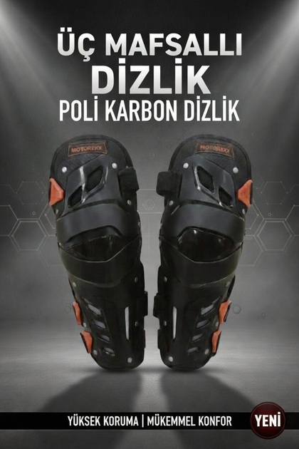 Motosiklet 3 Mafsallı Dizlik poli karbon dizlik eva malzeme dolgu dizlik