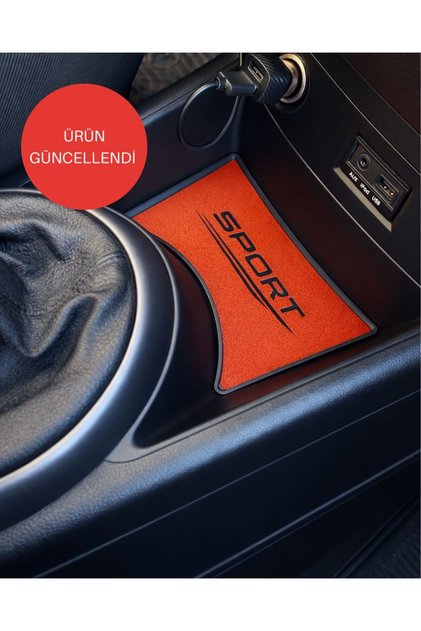 Hyundai I20 (Manual) 2008 - 2011 / 2011–2014 Compatible Cup Holder and Console Base Pad Set (Red)