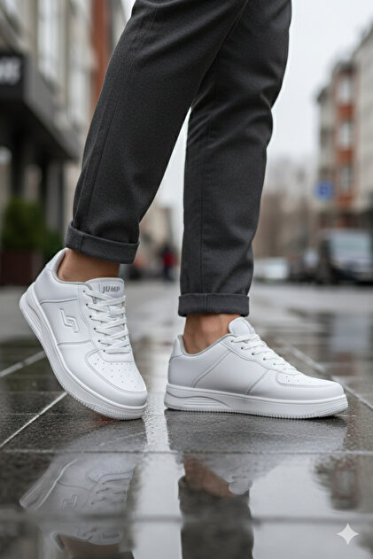 Jump 22233 Beyaz Erkek Kadın Unisex Sneaker Günlük Spor Ayakkabı