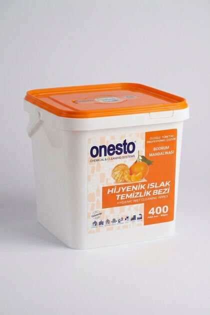 Onesto ISLAK YÜZEY TEMİZLİK MENDİLİ BODRUM MANDALİNA 400 LÜ