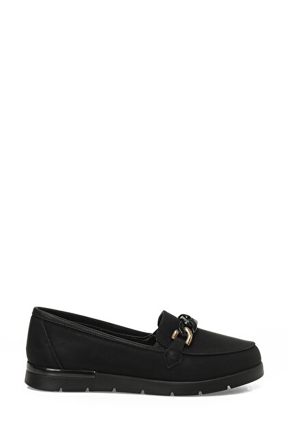 お*ぎ様 北星女子　ブラックレザーシューズ 23.0 Polaris 166007.NZ6FX Siyah Kadın Loafer - Fiyatı, Yorumları