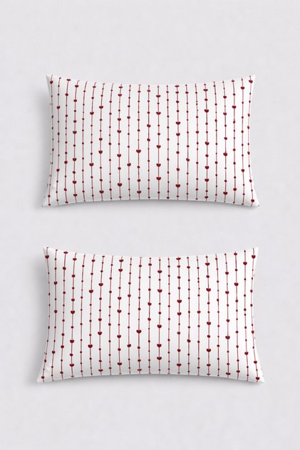 Set of 2 Patterned Cotton Pillowcases 50X70 cm