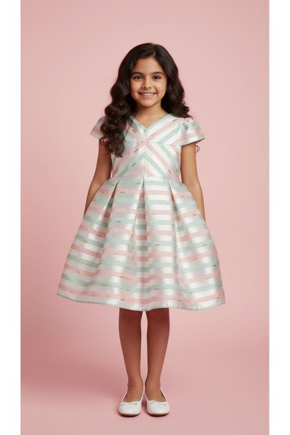 STRIPED TREND GIRL'S DRESS